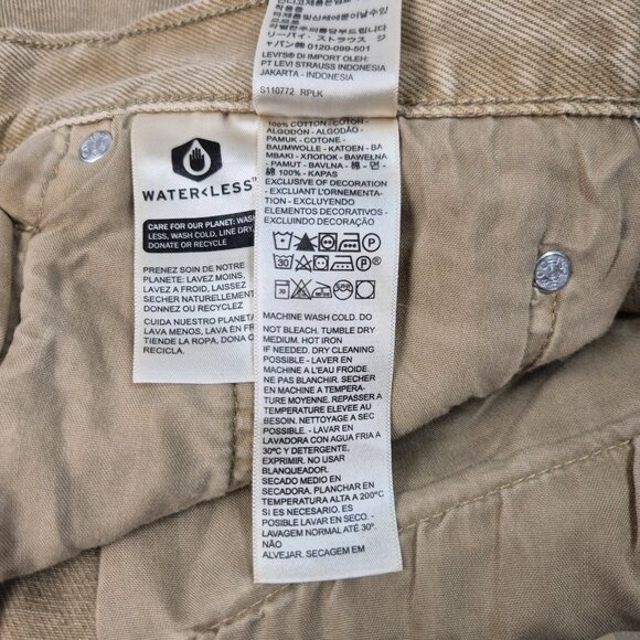 Levi’s 501 Women's Shorts Size 29 High Rise Raw Hem Distressed Light Brown (56) - Picture 7 of 10